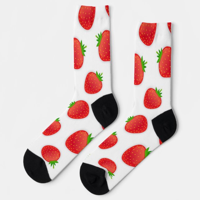 Chaussette Motif de fraises (Gauche)