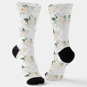 Chaussette Motif de jardin floral de roses