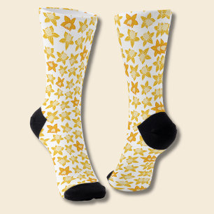 Chaussette Motif de jonquille printanière
