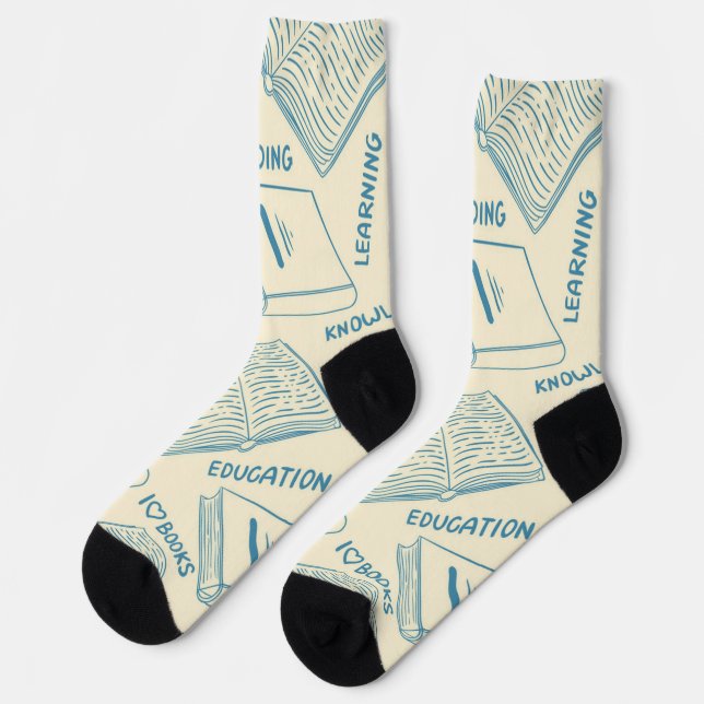 Chaussette Motif de livre (Gauche)