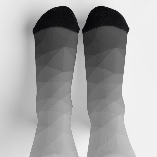 Chaussette Motif de maillage géométrique gris (Haut)