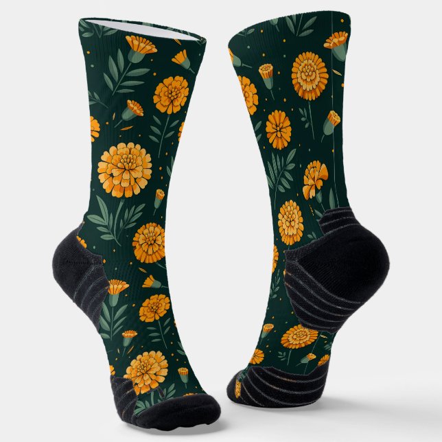 Chaussette Motif de Marigolds (Angulaire)