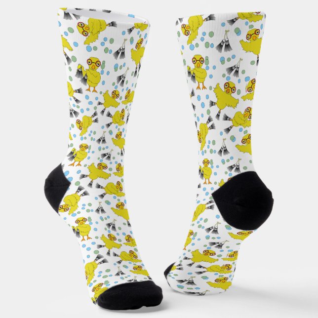 Chaussette Motif de nage (Angulaire)