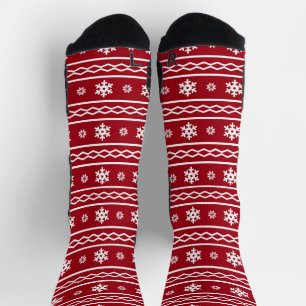 Chaussette Motif de Noël Rouge