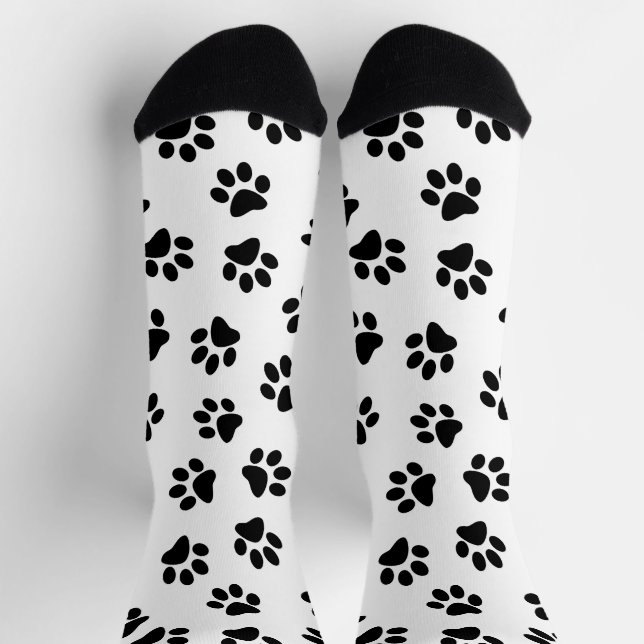 Chaussette Motif De Pâtes, Paniers De Chien, Paniers Noirs (Haut)