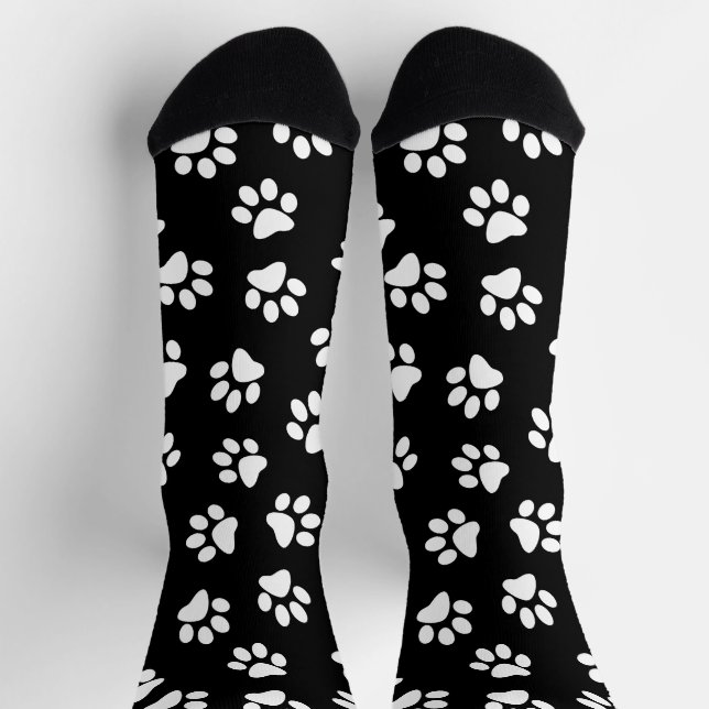 Chaussette Motif De Pâtes, Patrouilles De Chien, Paws Blanche (Haut)