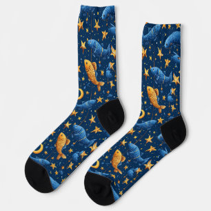 Chaussette Motif de poisson coloré