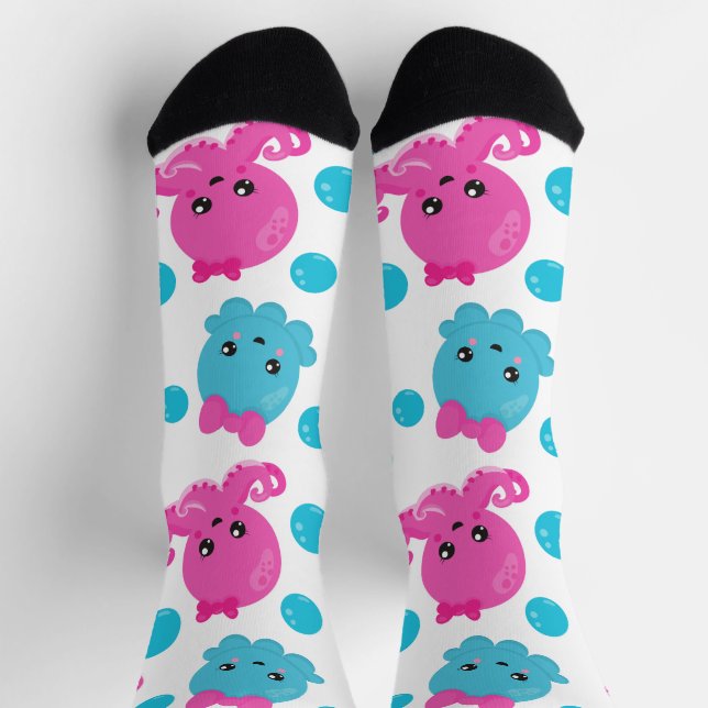 Chaussette Motif de poulpe, poulpe mignonne, Animaux de mer (Haut)