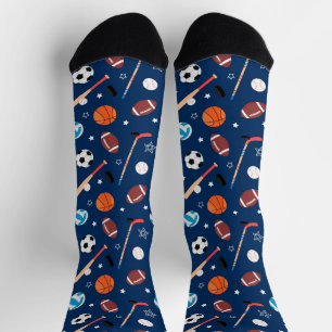 Chaussette Motif de sport de baseball