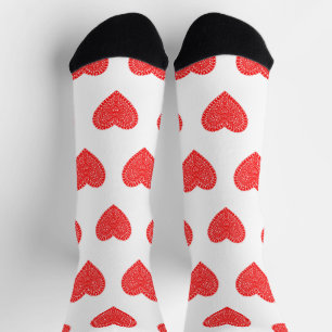 Chaussette Motif des Coeurs de Saint-Valentin