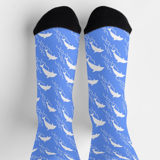 Chaussette Motif des dauphins de natation (Haut)