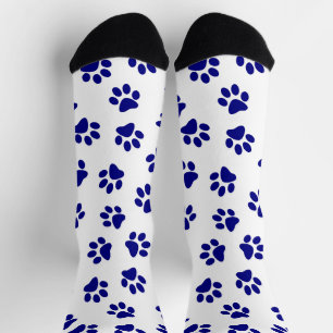 Chaussette Motif Des Paws, Paws Chiens, Paws Bleus Marine