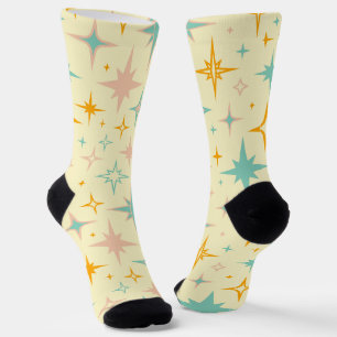 Chaussette Motif d'étoiles rétro colorées