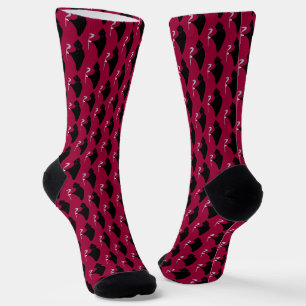 Chaussette Motif d'Halloween de faucheuse grise