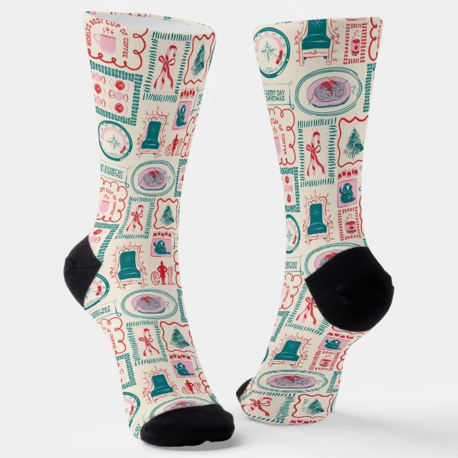 Chaussette Motif d'icône Elf Holiday (Angulaire)