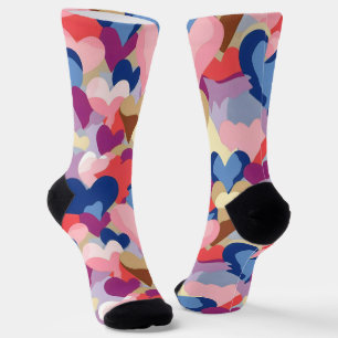 Chaussette Motif du coeur des couleurs