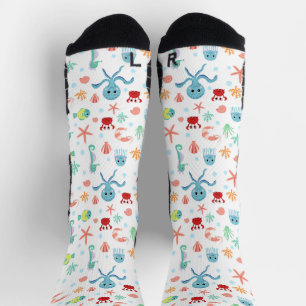 Chaussette Motif du monde marin