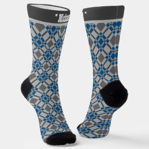 Chaussette motif écossais vert à damiers clair