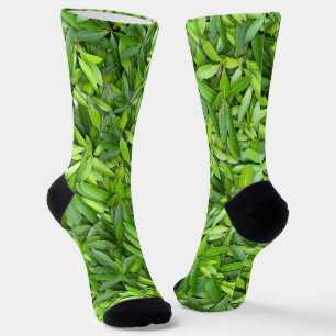 Chaussette Motif Feuille verdoyant - Nature Botanique