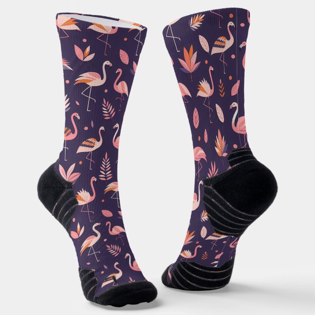 Chaussette Motif Flamant rose Paradise (Angulaire)