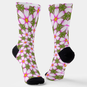 Chaussette Motif Fleurs Cosmos