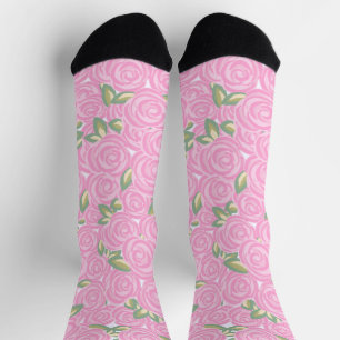Chaussette Motif floral de roses vintage