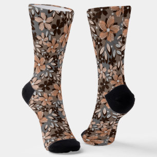 Chaussette Motif floral rétro.