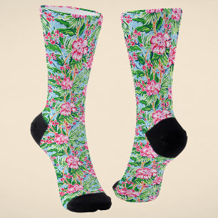 Chaussette Motif floral tropical lumineux et chic
