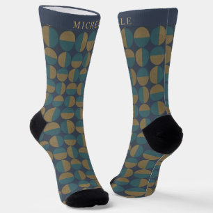 Chaussette Motif géométrique bleu bleu bleu marine