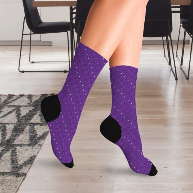 Chaussette Motif géométrique couleur bleu (Créateur téléchargé)
