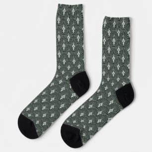 Chaussette Motif géométrique design, art déco.