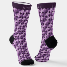 Motif géométrique Personnalisé clair foncé violet 