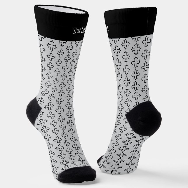 Chaussette Motif hiérarchique croisé copte (Angulaire)