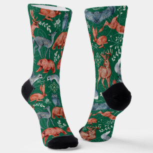 Chaussette Motif intrigué d'animaux de la forêt