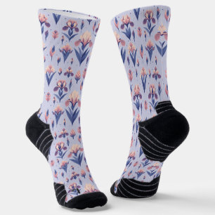 Chaussette Motif Iris Flower