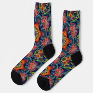 Chaussette Motif Kaleidoscope couleur psychédélique