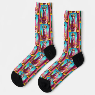 Chaussette Motif Llama habillé