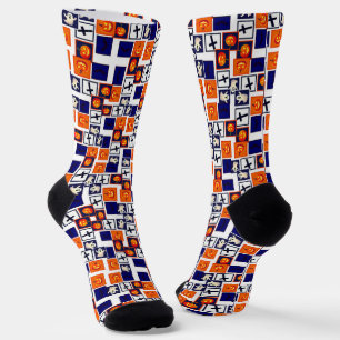 Chaussette motif ludique sur le thème de l'Halloween