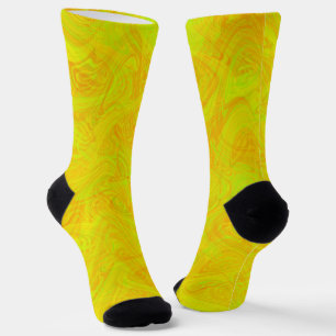 Chaussette Motif Marbré Vert Orange