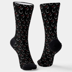 Chaussette Motif motoneige d'hiver mignon noir