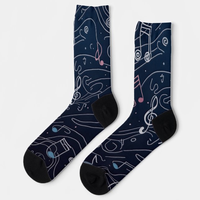 Chaussette Motif musical (Gauche)