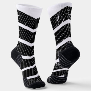 Chaussette Motif noir Chevron
