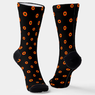 Chaussette Motif noir vert orange