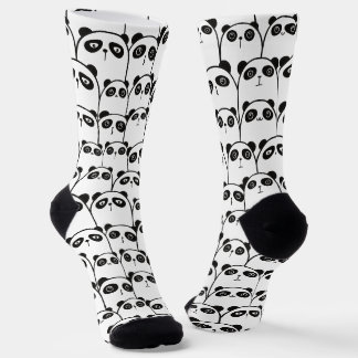 Chaussette Motif Panda noir et blanc