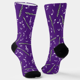 Chaussette Motif Piccolo Music Note