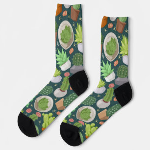 Chaussette motif plante