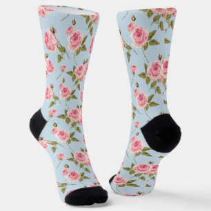 Chaussette Motif rose et Pois