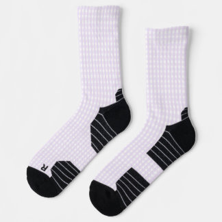 Chaussette Motif sans couture à carreaux gingham lilas peint