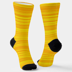 Chaussette Motif sans couture à rayures jaunes orange 
