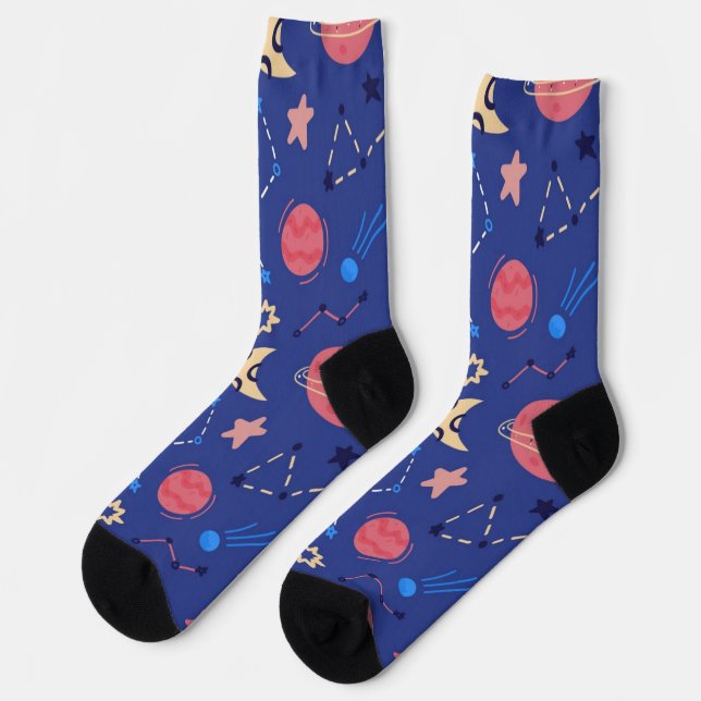 Chaussette Motif spatial (Gauche)